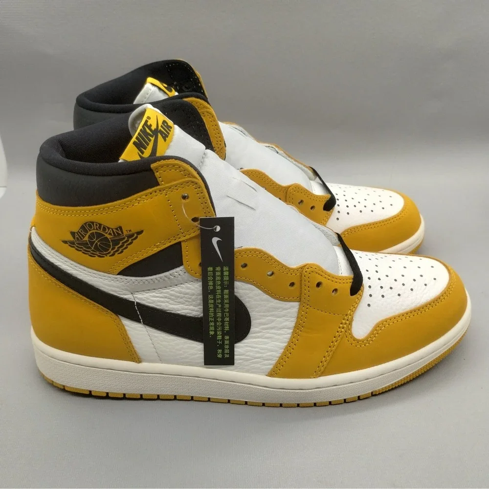 Nike Air Jordan 1 Retro High OG Yellow Ochre White Black DZ5485-701 Mens 9.5